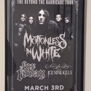 Motionless In White Concert Poster - Black and White